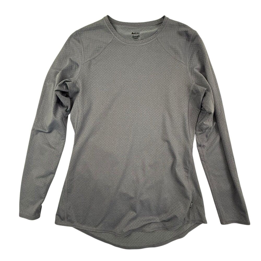 REI Coop Long Sleeve Thermal Top Women Small Lavender Thumbholes Gorpcore
